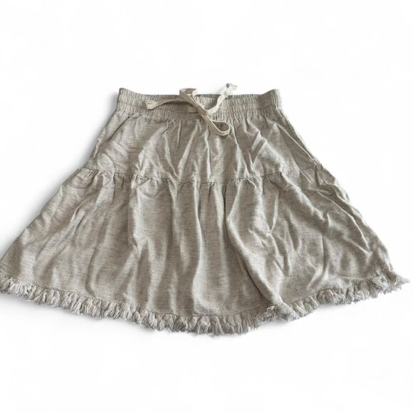 S Umgee Cream Skirt – Flowy Y2K Boho Mini Vibes - Picture 1 of 5